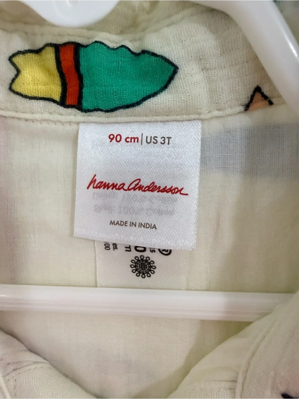 Hanna Andersson Cream Surf Romper
